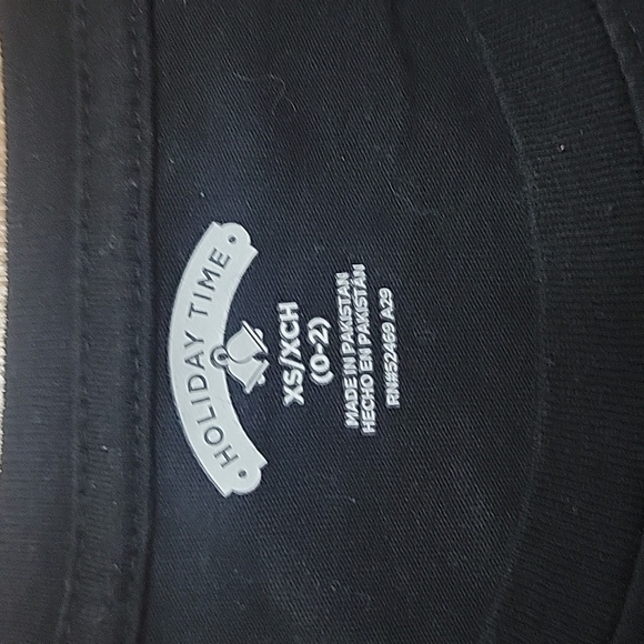 Womens Black Merry Joyful Blessed Christmas Xmas Holiday Cotton Tee T-Shirt - Picture 2 of 3